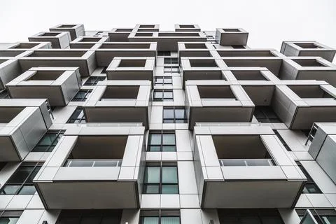 Unique balcony architecture Stock Photos