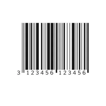 Unique bar code. Striped identification information about product. Vector ill イラスト素材