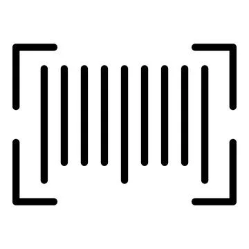 Unique barcode icon outline vector. Code scanner Stock Illustration