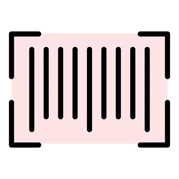 Unique barcode icon vector flat Stock-Illustration