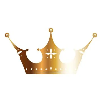 Unique beautiful golden crown with pattern design Stock Illustration