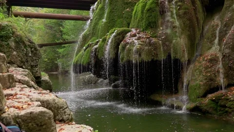 The unique Bigar waterfall full of green moss, Romania 動画素材 141853792