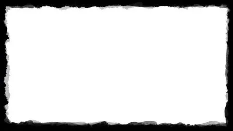 Unique black border or frame on white background 03 Foto stock