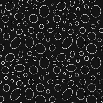 Unique black textile design featuring seamless white oval patterns for crea.. Stock Illustration