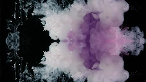 A unique blend of white and purple smoke and steam Stock-Footage 317592966