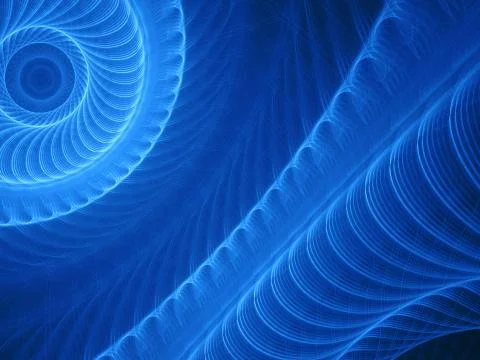 Unique blue fractal pattern Stock Illustration