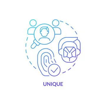 Unique blue gradient concept icon Illustrazione stock