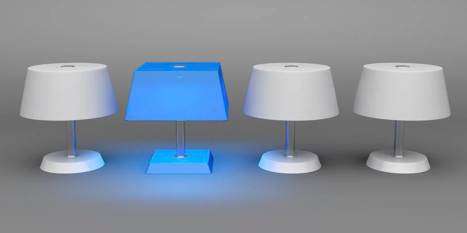 Unique blue lamp 스톡 일러스트