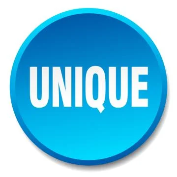 Unique blue round flat isolated push button Stock Illustration