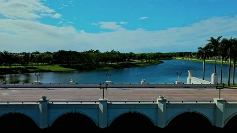 Unique Bridge Left to Right Stock Footage 146876118