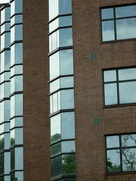 Unique Building with Nature Reflected Stock Photos