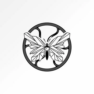 Unique butterfly sketch like robot machine gear tech animal insect nature Stock Illustration