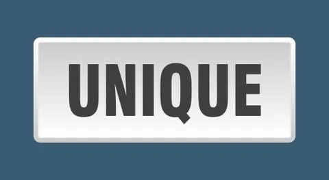 Unique button. unique square white push button Stockillustratie