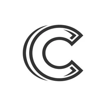 Unique C Letter Logo Template Illustration Design. EPS 10. Stock Illustration