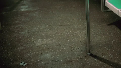 Unique Cafe Scene Featuring Empty Tables in a Quiet Setting Stock Footage 344528296