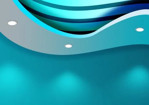 Unique Ceiling Light Interior Design Using Downlight and LED Ambiance Light.. Stock Photos