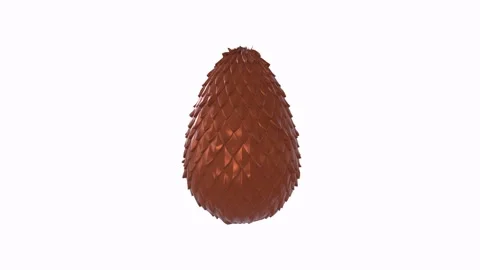 Unique chocolate egg showcasing intricate design and texture Stock Footage 296015792