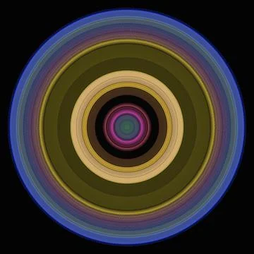Unique circle texture details 3D design ornament black background Stock Illustration