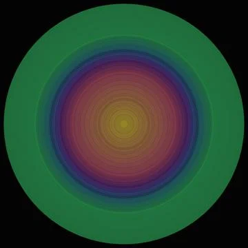 Unique circle texture details 3D design ornament black background Stock Illustration