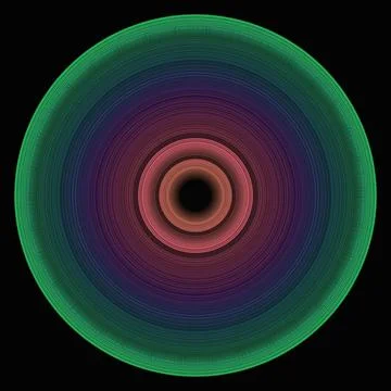 Unique circle texture details 3D design ornament black background Stock Illustration