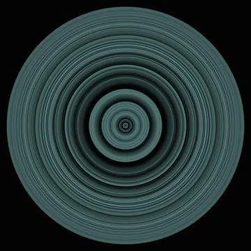 Unique circle texture details 3D design ornament black background Stock Illustration