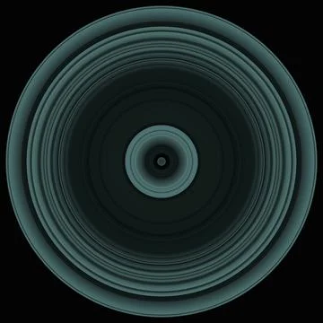 Unique circle texture details 3D design ornament black background Stock Illustration