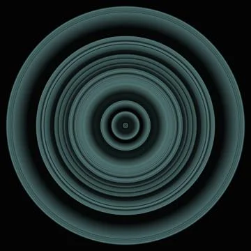 Unique circle texture details 3D design ornament black background Stock Illustration