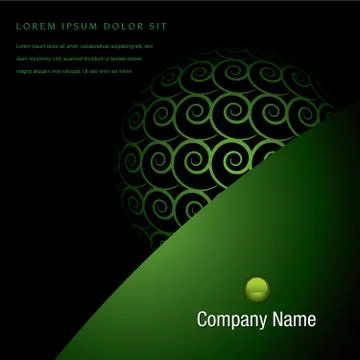 Unique clean swirl page layout Stock Illustration