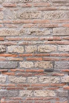 Unique Close-Up View of Rustic Textured Stone Wall Surface Stock Photos