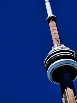 Unique Close-up View of Toronto's CN Tower Stock Photos