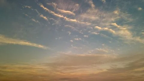 Unique Clouds During Sunset Stock Photos