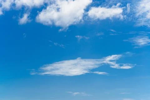 Unique clouds in the shape of a whale in the sky Stock Photos