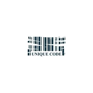 Unique Code logo design vector Stock Illustration