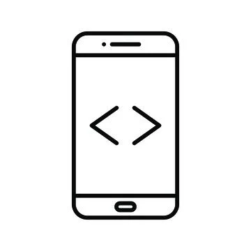 Unique Code Vector Line Icon 스톡 일러스트