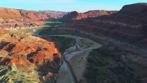 Unique Color Of Rock Formations In Old Paria, Vermillion Cliffs In Utah, Video stock 237453503