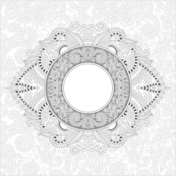 Unique coloring book square page for adults 스톡 일러스트