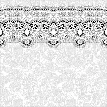 Unique coloring book square page for adults Stock Illustration