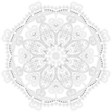 Unique coloring book square page for adults Stock Illustration
