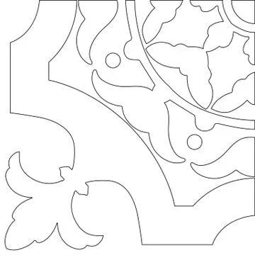 Unique coloring book square page for adults - pattern tile design, joy to old Stock Illustration