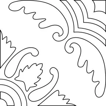 Unique coloring book square page for adults - pattern tile design, joy to old Illustrazione stock