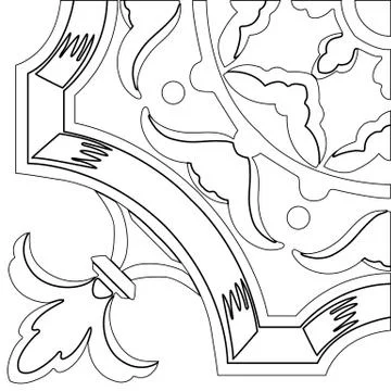 Unique coloring book square page for adults - pattern tile design, joy to old Illustrazione stock