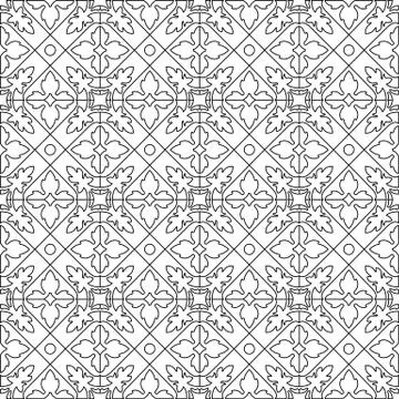 Unique coloring book square page for adults - seamless pattern tile design, j Stockillustratie
