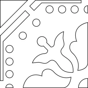 Unique coloring book square page for adults - seamless pattern tile design, j Illustrazione stock