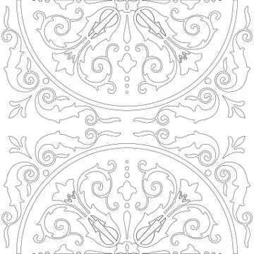 Unique coloring book square page for adults - seamless pattern tile design, j Stockillustratie