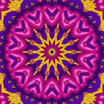Unique coloring book square page set for adults Stock Illustration