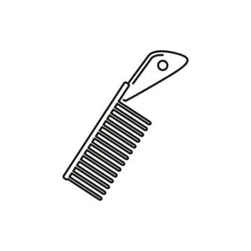 Unique Comb Thin Line Icon Illustration Design Stock Illustration