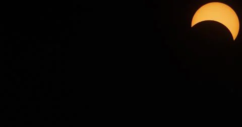 Unique composition of the solar eclipse. Letterhead or 1000 other possibilities. Stock Photos
