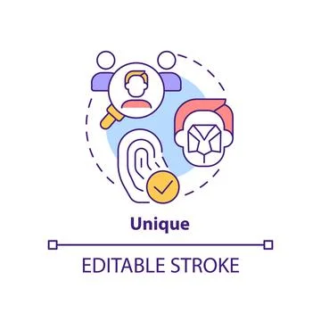 Unique concept icon Stock Illustration