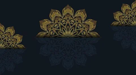 Unique cool gradient luxury color mandala art background template Stock Illustration