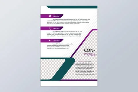 Unique corporate flyer design template Stock Illustration